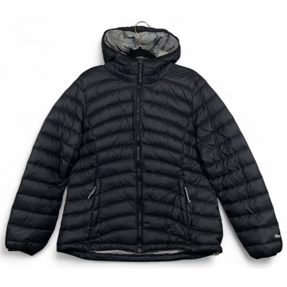 Peter Storm Jacket Womens 16 US 12 Black Puffer Down Insulated Hooded Outdoor